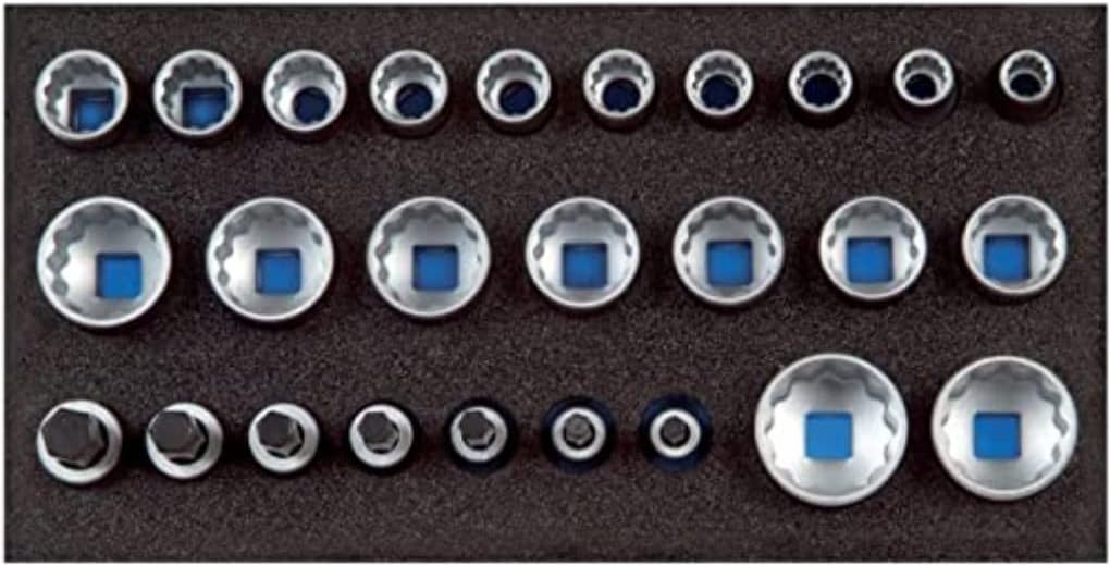 GEDORE 1500 CT1-D 19 Satz Steckschlüsseleinsätze 1/2', UD-Profil, in Check-Tool-Modul, 1 Stück