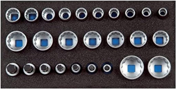 GEDORE 1500 CT1-D 19 Satz Steckschlüsseleinsätze 1/2', UD-Profil, in Check-Tool-Modul, 1 Stück