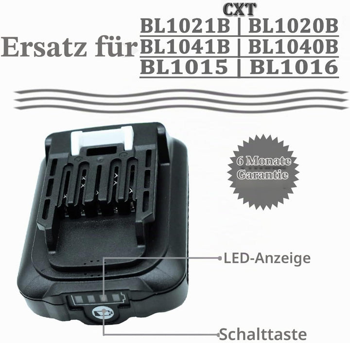 GOLEMON 12V 2,0Ah BL1021B Akku Für Makita BL1040B BL1020B BL1015 BL1016 Bl1041B Tool DF031D DF0331D