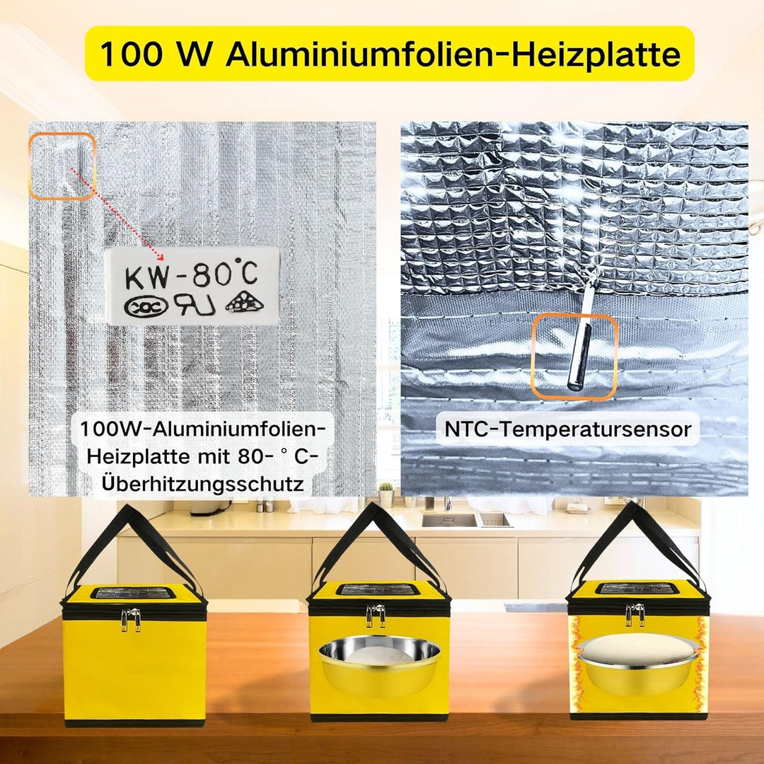Cloud Fire Dough Proofing Box 100W Heizplatte mit Temperatursteuerung und Faltfunktion – Gärbox für