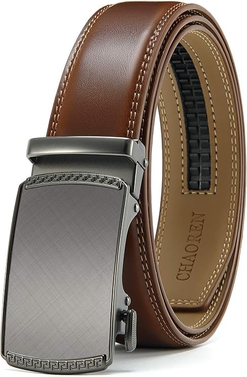 CHAOREN Gürtel Herren, Automatik Ledergürtel Herren Ratsche für Business Anzug, 35mm Gürtel ohne Löc