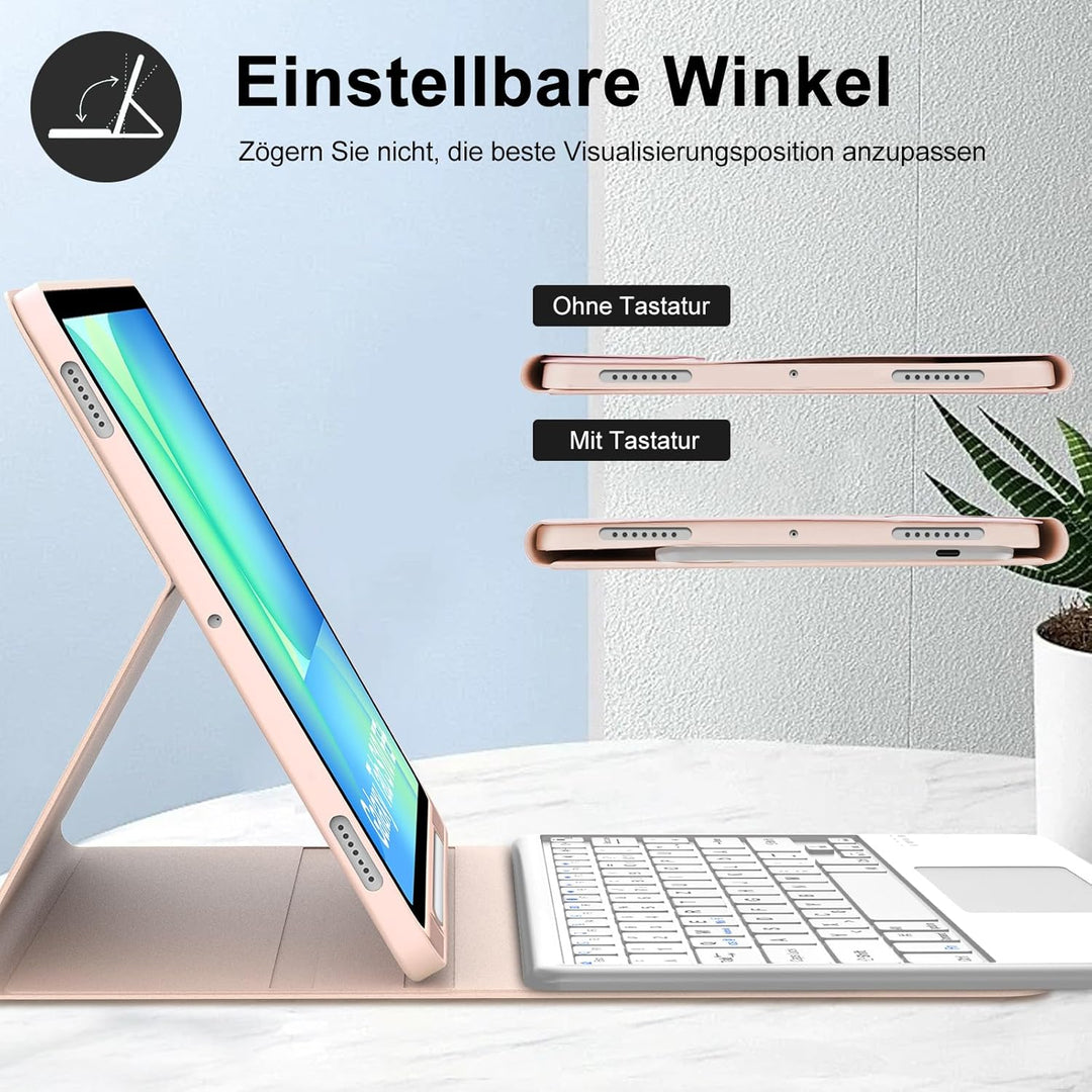 Tastatur für Samsung Galaxy Tab S10 FE+ Plus 13.1 Zoll 2025 mit Touchpad, Hülle mit Tastatur für Tab