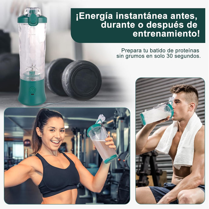 FRZA Tragbarer Mixer, wiederaufladbar, 600 ml, Akku 4000 mAh, Grün