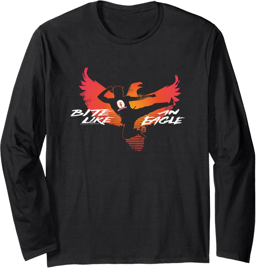 Cobra Kai Beissen wie ein Eagle Jump Kick Langarmshirt