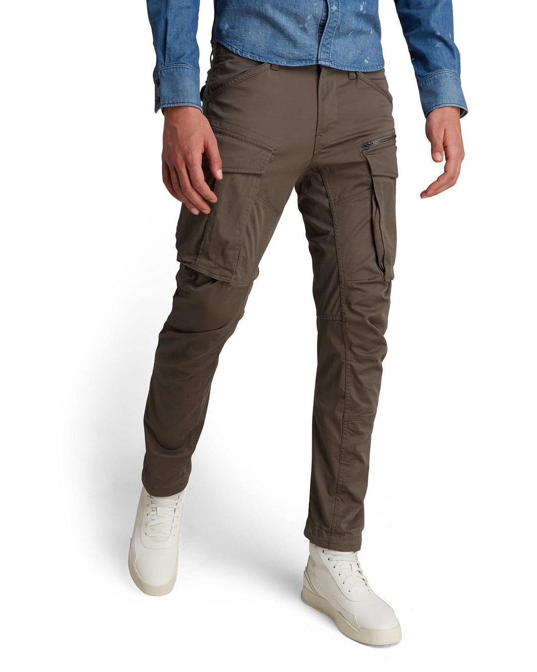 G-STAR RAW Herren Rovic Zip 3D Straight Tapered Hose 40W / 32L Grün (Dk Bronze Green 5126-6059), 40W