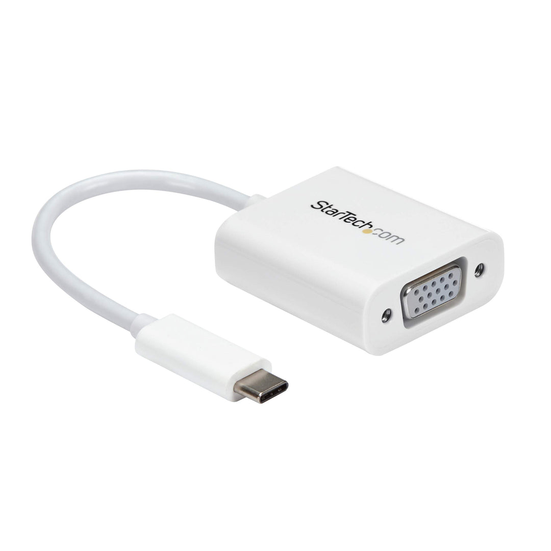 StarTech.com USB-C auf VGA Adapter - USB Typ-C zu VGA Video Konverter - Weiss VGA Weiss, VGA Weiss