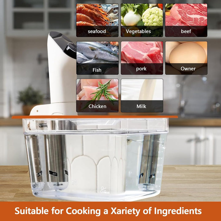 Sous Vide Behälter 12L, Sous Vide Container mit Deckel, Thermohülle und Rack, Multifunktionaler Tran