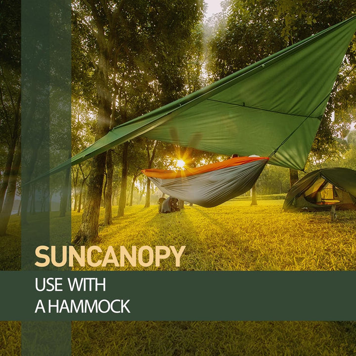 Tarp 3x4M Wasserdicht, Ultraleicht Camping Zeltplane, mit 15 Öse+6 Aluminiumstifte+8 Nylonseile, Ant