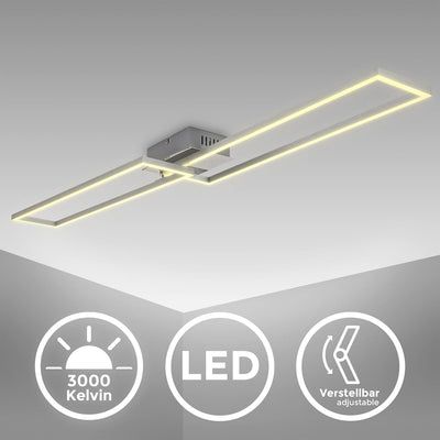 B.K.Licht - LED Deckenlampe schwenkbar, warmweisse Lichtfarbe, 40 Watt, 4000 Lumen, LED Deckenleucht