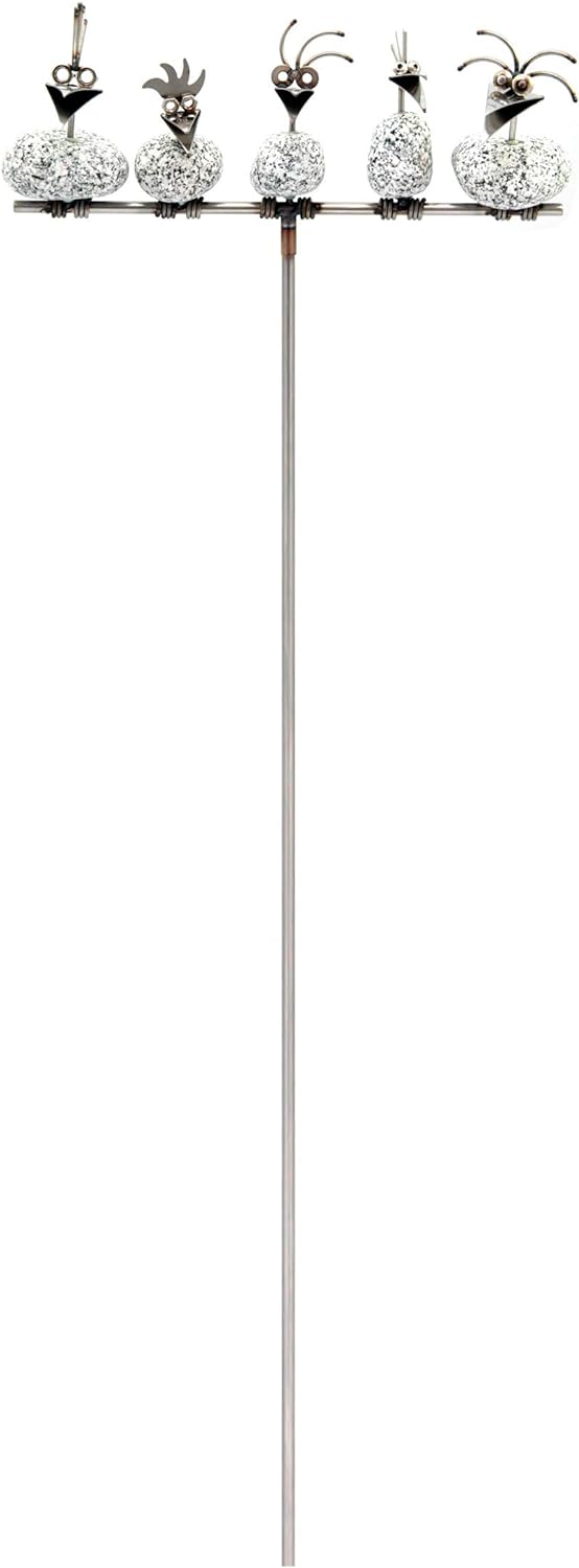 Gebrüder Lomprich Steinvogelfamilie am Stab SV 490, Höhe ca. 110 cm