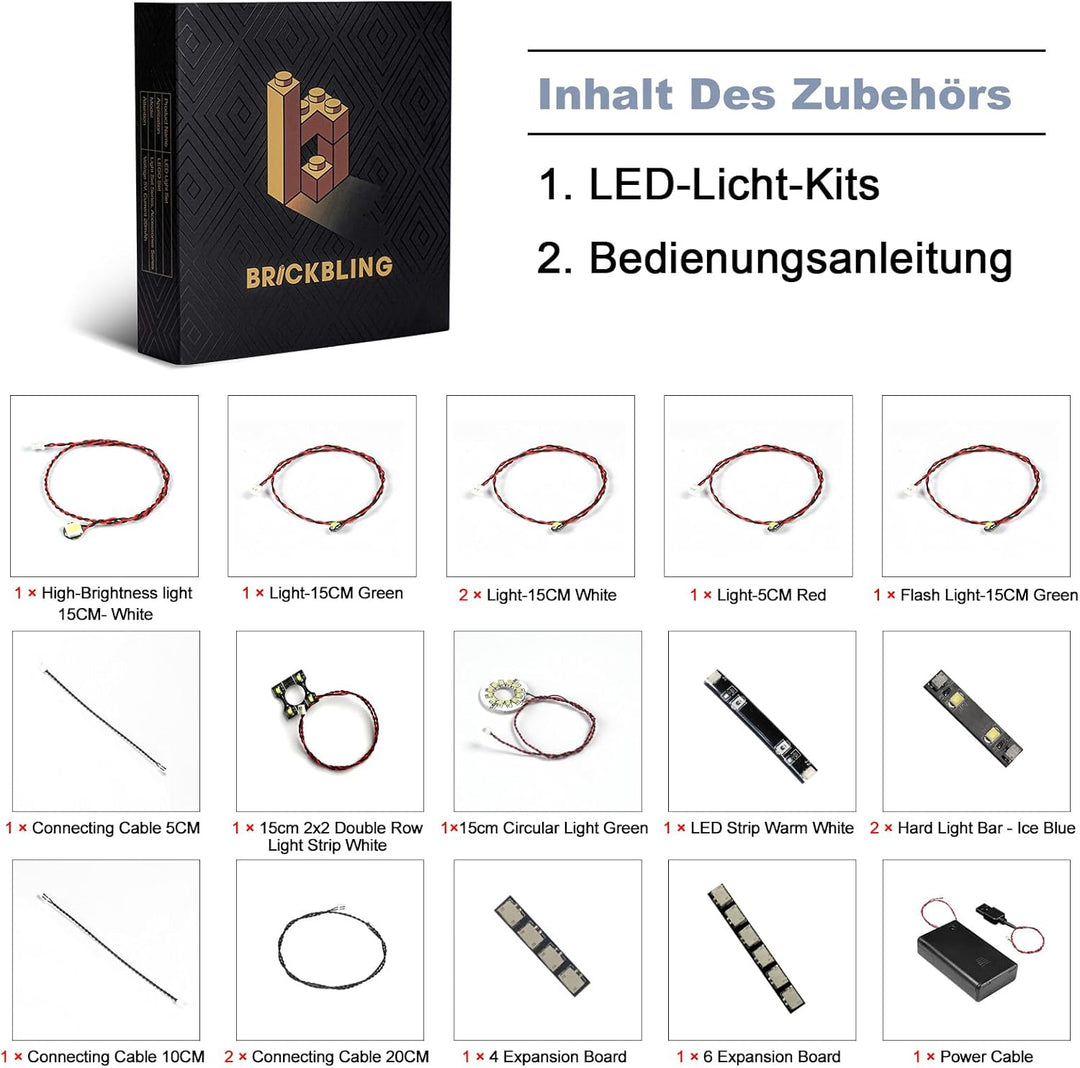 BrickBling Led Licht Set Kompatibel mit Lego 43279 WALL-E and EVE (Kein Modell), Dekorationsbeleucht