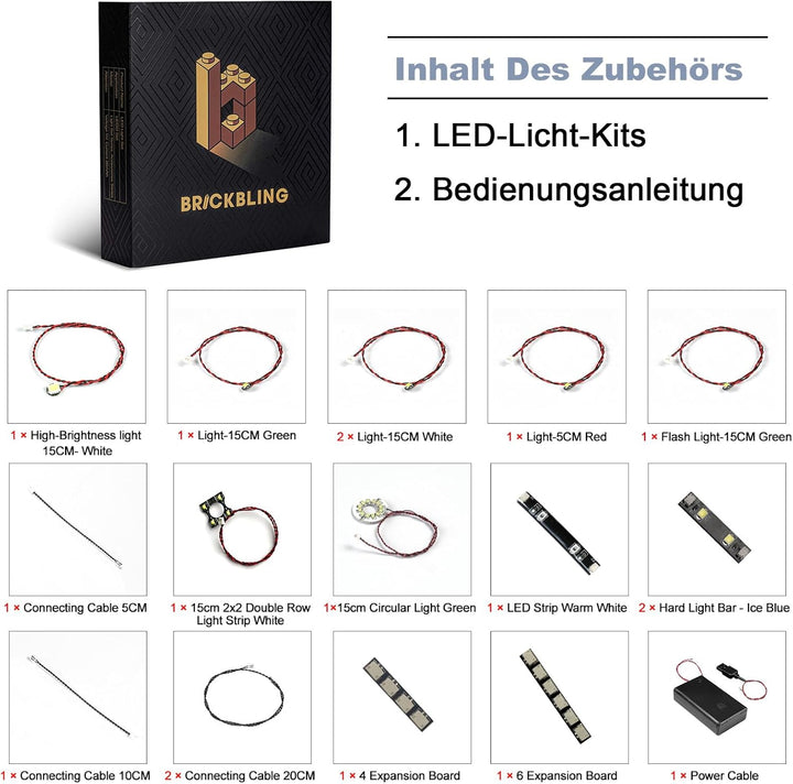 BrickBling Led Licht Set Kompatibel mit Lego 43279 WALL-E and EVE (Kein Modell), Dekorationsbeleucht