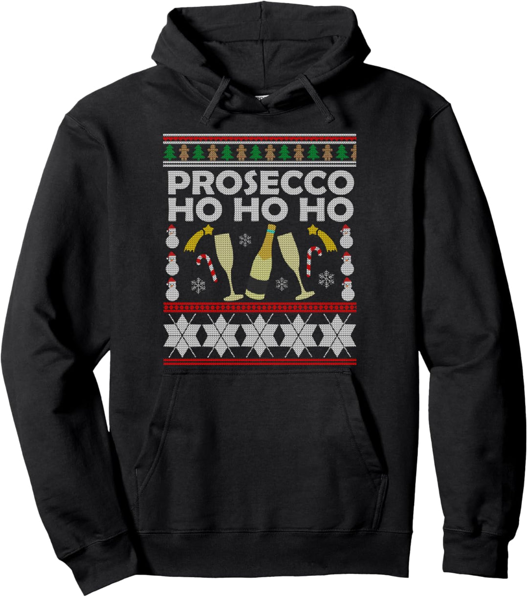 Prosecco Ho Ho Ho Ugly Christmas Outfit für Damen Pullover Hoodie