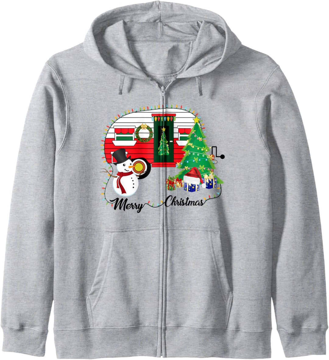 Weihnachten Wohnmobil Feiertag Lichter Dekorationen Kapuzenjacke