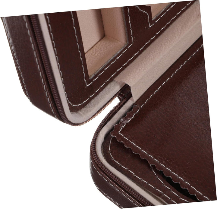 Hemobllo Uhrenbox Leder Uhrenhalter Reise Uhrengehäuse Tragbar Flexibel 8 Slots Halter Halter Stossf