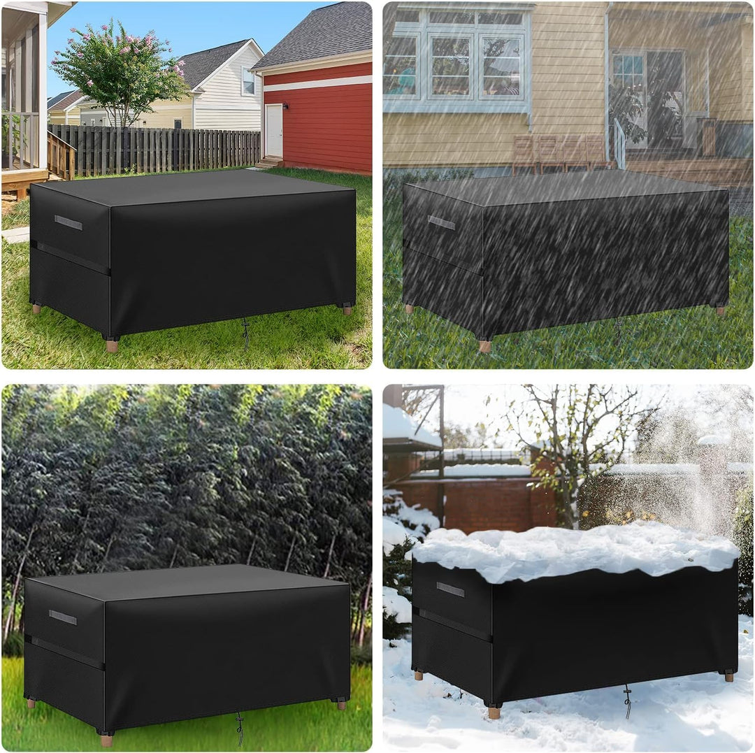 MEELOTOP Abdeckung Gartenmöbel Winterfest und Wasserdicht, 215x132x72cm 600D Oxford Gewebe Rechtecki