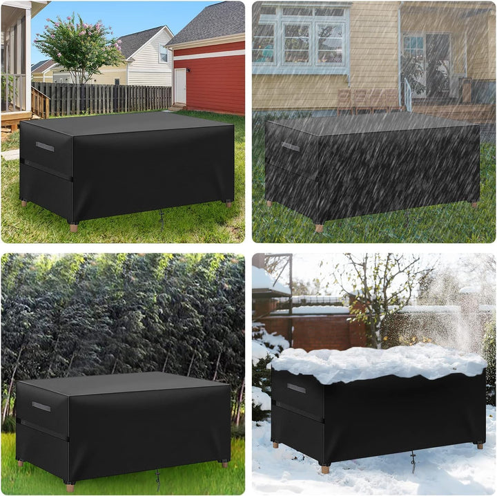 MEELOTOP Abdeckung Gartenmöbel Winterfest und Wasserdicht, 215x132x72cm 600D Oxford Gewebe Rechtecki