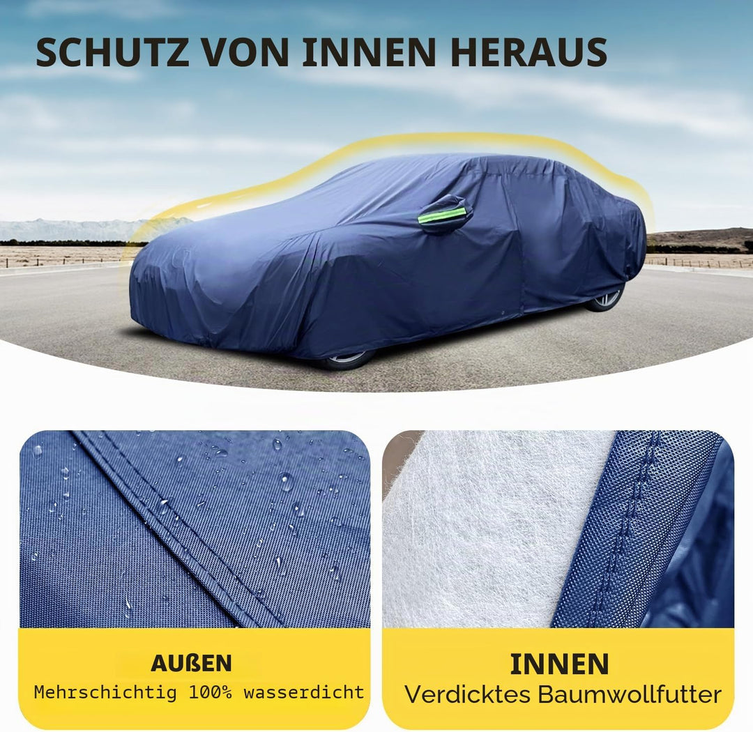 Autoabdeckplane 10 Schichten Vollgarage Autoabdeckung für Opel Corsa D 2006-2023 Vollgarage Staubdic