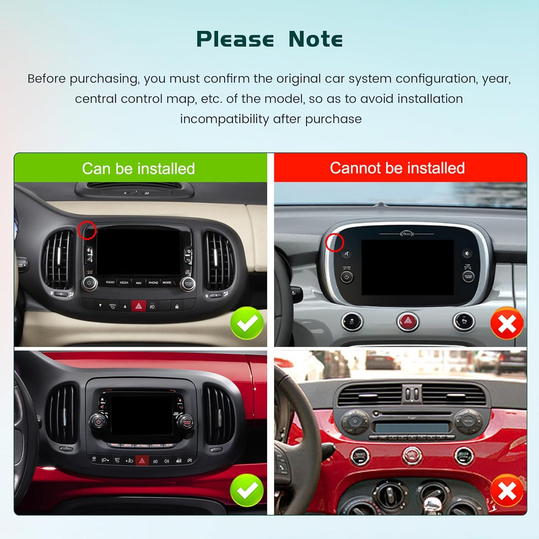 8Core/6+128G DSP Hikity Android 15 Autoradio für FIAT 500L 2013 2014 2015 2016 2017,7-Zoll Touchscre
