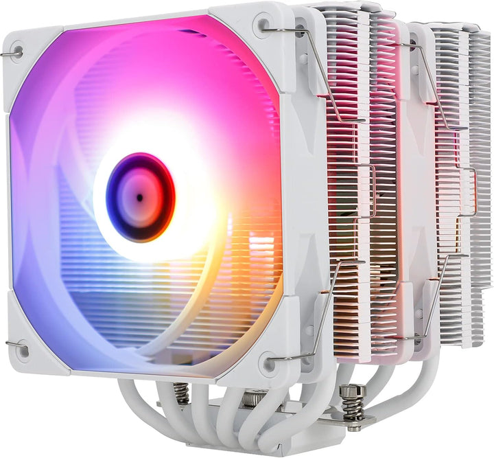 Thermalright Peerless Assassin 120 White ARGB CPU-Luftkühler, 6 Heatpipes, zwei 120-mm-TL-C12W-S-PWM