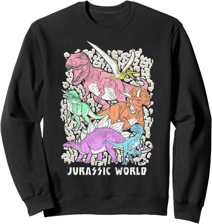 Jurassic World All The Dinosaurs Mashup Sweatshirt
