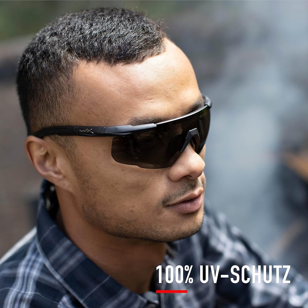 Wiley X Herren Saber Advanced Schutzbrille (1er Pack) M-XXL Grau/Helles Orange/Magenta Gläser | Matt