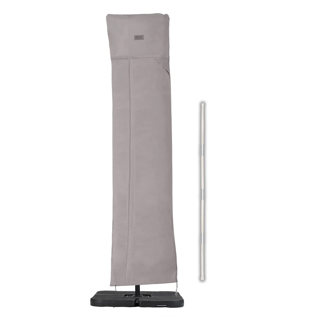Sekey® Schutzhülle für Ampelschirm,Abdeckhauben für Sonnenschirm, Reissfest, Grau Grau 260 x 65cm