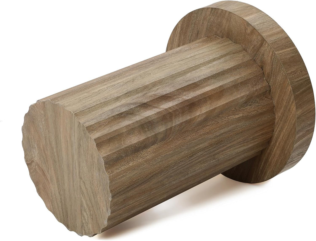 Hometopia Beistelltisch Rund Holz Ø40 cm, Kleiner Sofatisch Stabil, Moderner Couchtisch im Skandinav