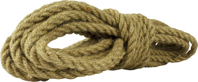 VONLIS Juteseil Tauwerk Hanfseil Rope Naturhanf Leine Schnu Tau Trosse Reep 16 mm 20 Meter, 16 mm 20