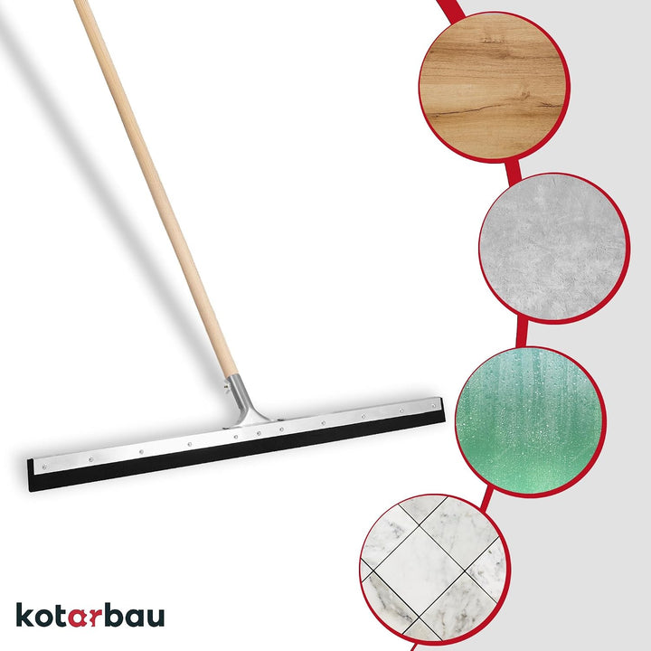 KOTARBAU® Gummiabzieher - Wasserschieber - 90 cm – Bodenabzieher - Schaumstoff-Wasserabzieher – für