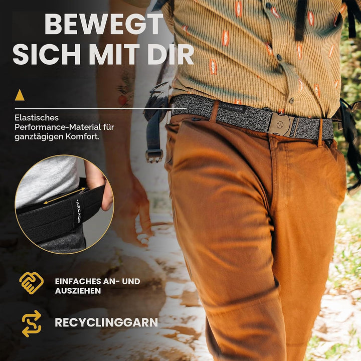 Arcade Unisex Abenteuer Gürtel Einheitsgrösse Heather Black, Einheitsgr&amp;