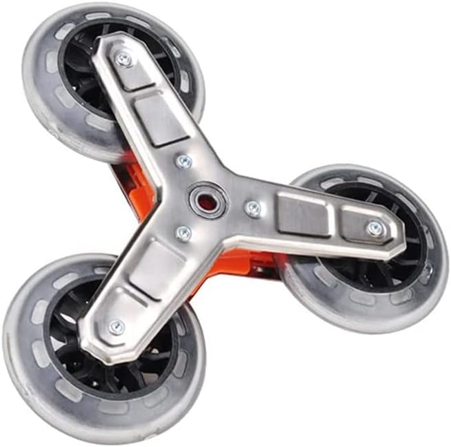 Falytemow Einkaufswagen für Treppensteiger, zusammenklappbar, 3 Räder, 101,6 cm, Griffhöhe, Oxford T