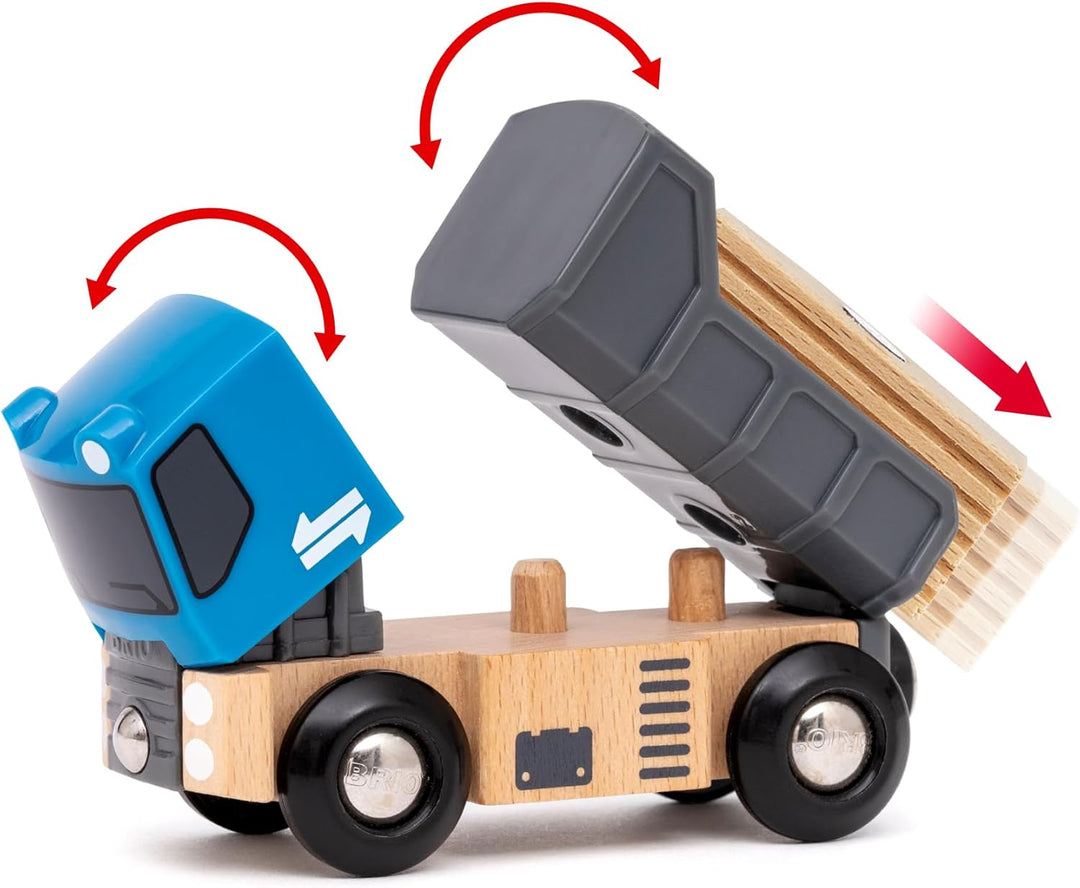 BRIO World – 36028 Starterset Güterzug mit Kran A | Zugset für Kinder ab 3 Jahren Neue Version, Neue