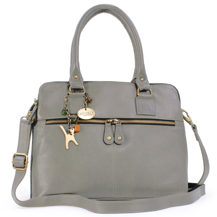 Catwalk Collection Handbags - Leder - Grosse Schultertragetasche/Umhängetasche/Shopper/Tote - Handta