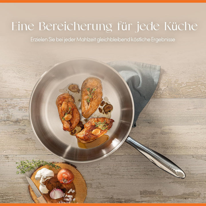 Classique Bratpfanne - Ø 24 & 28 cm - Pfannenset Induktion - Antihaft-beschichtung - Geeignet für al