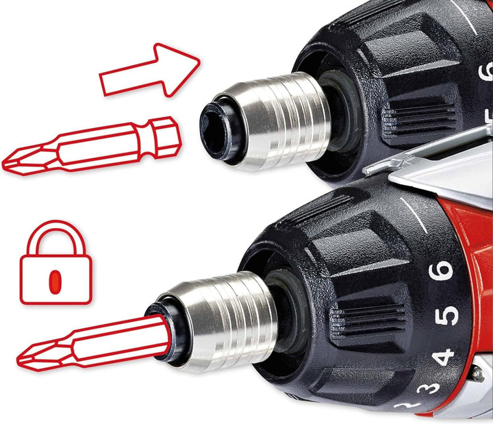 Einhell Akkuschreiber Set TE-SD 3,6 Li (Lithium Ionen, 3,6 V, 1,5 Ah, 3,5 Nm, 2x LED-Licht, Ladegerä