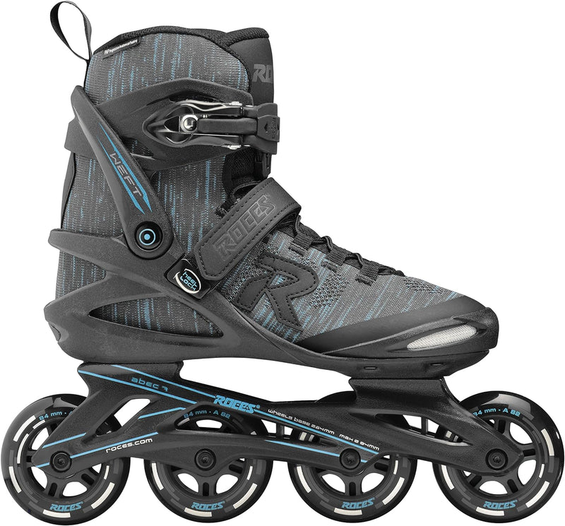 Roces Unisex – Erwachsene Weft Thread Inline Skate 44 black-blue, 44 black-blue