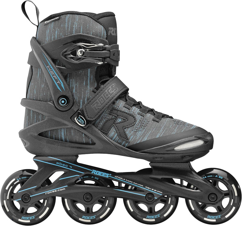 Roces Unisex – Erwachsene Weft Thread Inline Skate 45 black-blue, 45 black-blue