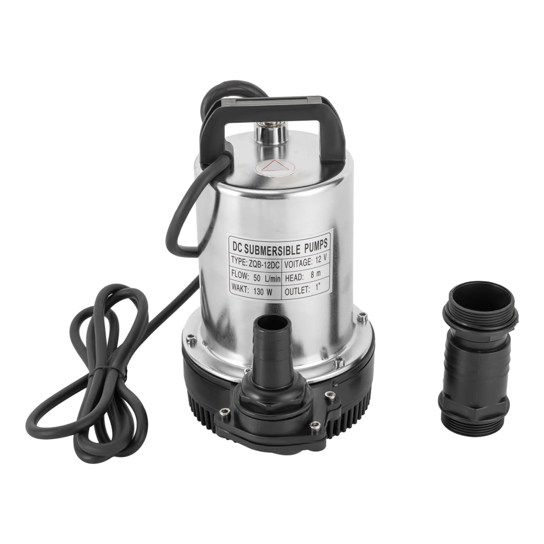 12V 160W Tauchpumpe Wasserpumpe 50L/min Hauswasserwerk Wasserpumpe Hochdruck Müllpumpe Edelstahl Jet