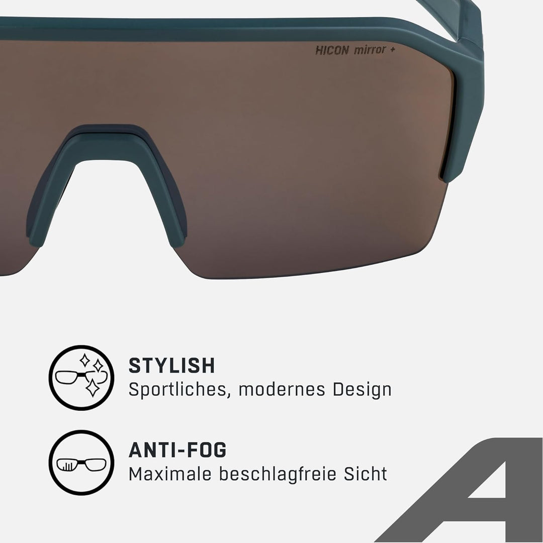 ALPINA RAM HR Q-LITE V - Verspiegelte, Kontrastverstärkende & Beschlagfreie Sport- & Fahrradbrille M