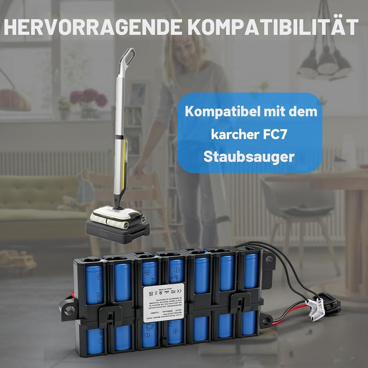 3000 mAh Akku für Kärcher FC7, kompatibel mit 9.013.772.0, EO2321-00091774 25,2 V