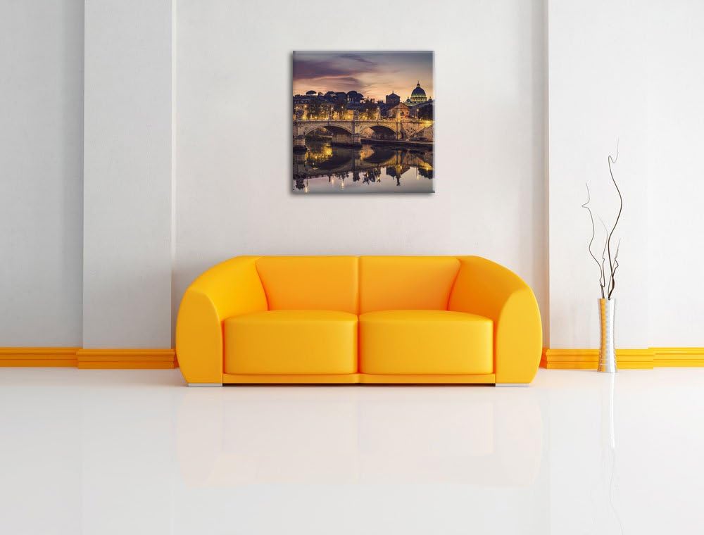 Pixxprint Rom Kathedrale St. Peter als Leinwandbild Quadratisch/Grösse: 70x70 / Wandbild/Kunstdruck/