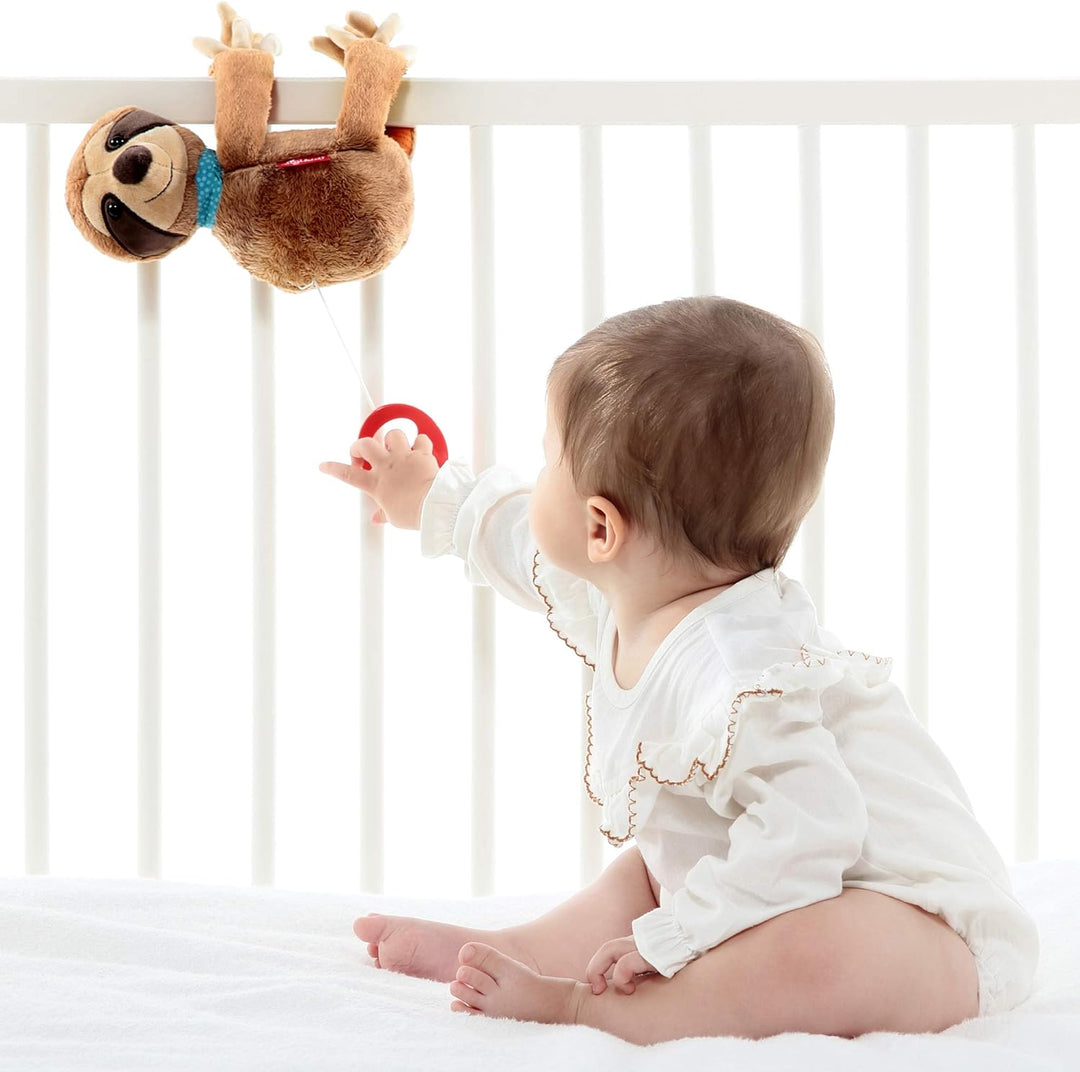 SIGIKID 42417 Hängespieluhr Faultier Musik Mädchen und Jungen Babyspielzeug empfohlen ab Geburt brau