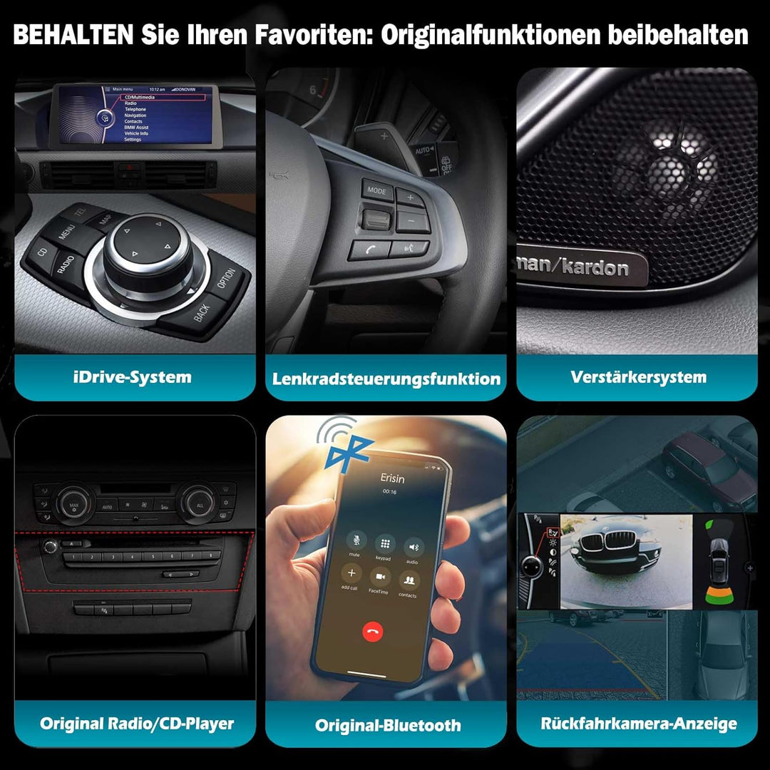 Erisin 12.3 Zoll Qualcomm 8-Kern 8GB+128GB Android 14 Autoradio mit GPS Navi für BMW 3er E90 E91 E92