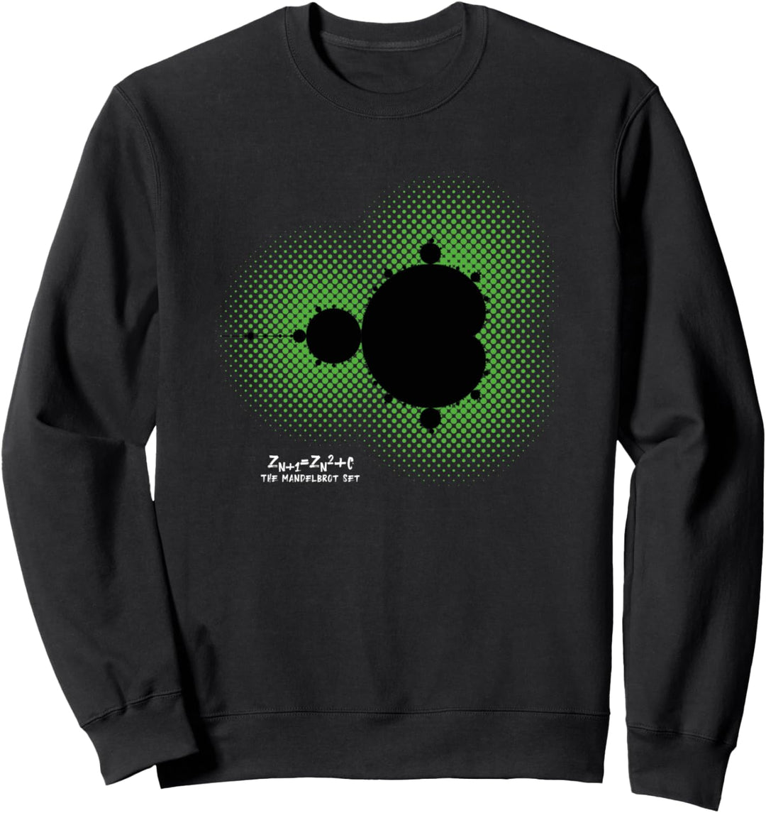 Fractal The Mandelbrot Set auf grünem Punktraster Sweatshirt