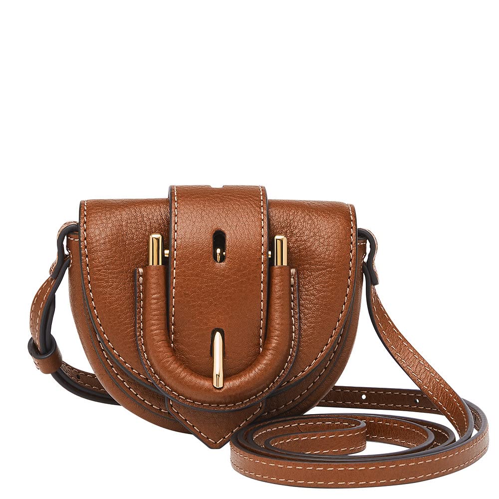 Fossil Damen Harwell Umhängetasche, 10.8 L x 3.4 W x 7 cm H Brown, Brown