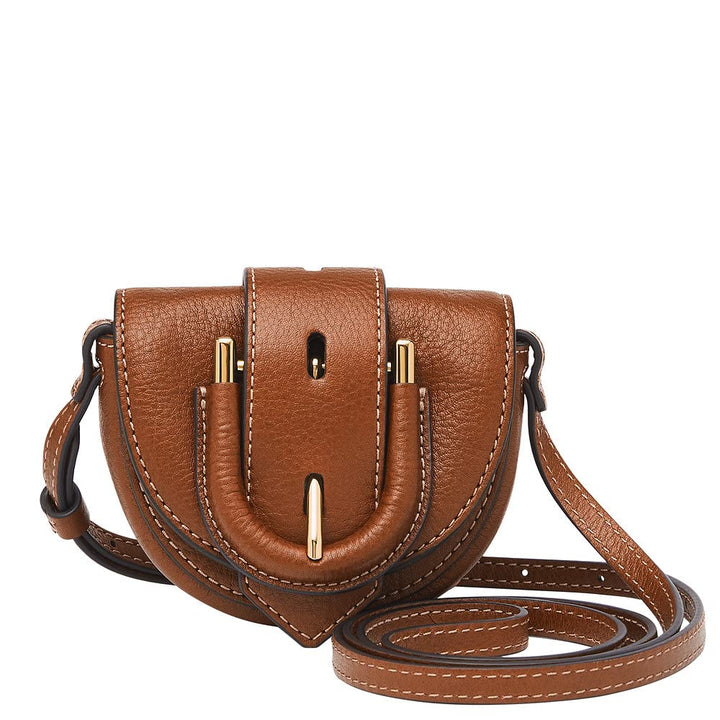 Fossil Damen Harwell Umhängetasche, 10.8 L x 3.4 W x 7 cm H Brown, Brown