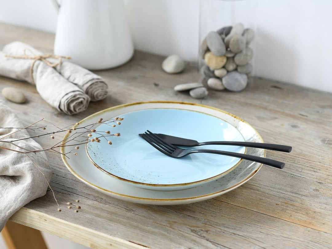 Creatable 20965, Serie Nature Collection SKANDINAVIEN, Geschirrset, Teller Set 12 teilig, Steinzeug