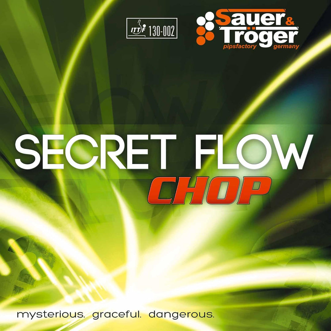 Sauer &amp; Tröger Belag Secret Flow chop Schwarz 1,8 mm, Schwarz 1,8 mm