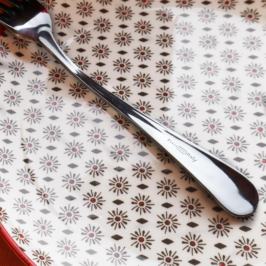 Pintinox, Set aus 24 Gabeln aus der Serie Round, aus nickelfreiem Edelstahl 24 Forchette tavola, 24